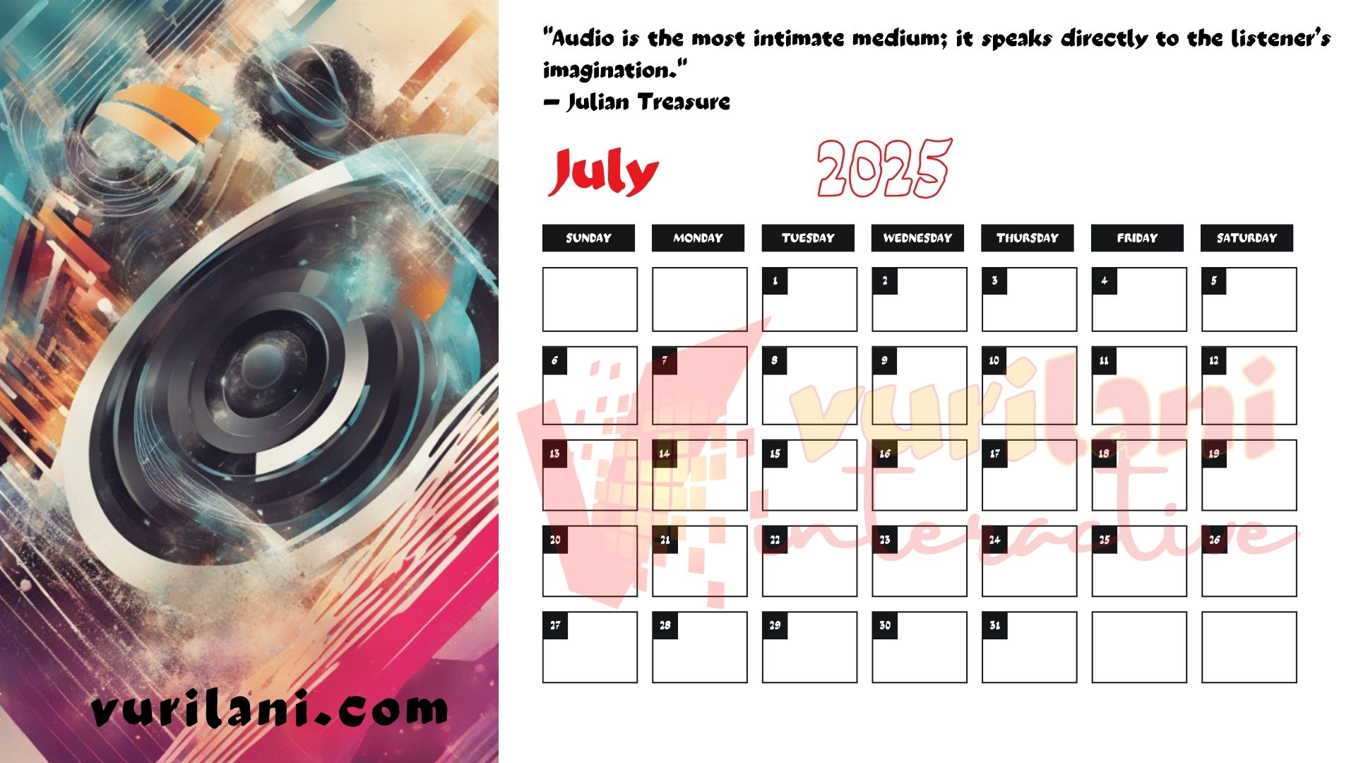 vurilani-2025calendar-jul Vurilani-2025Calendar-Jul Free 2025 Calendar