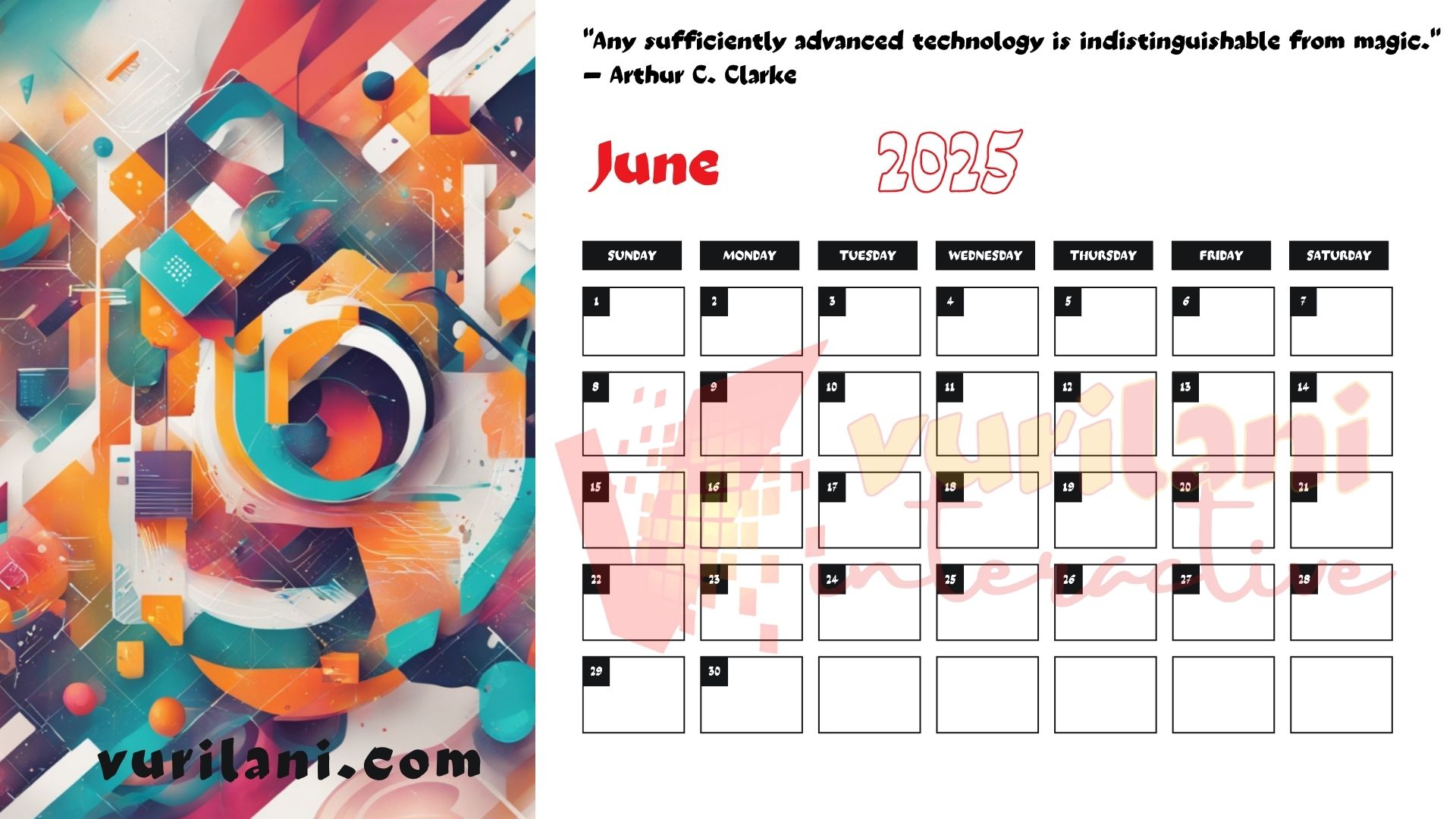 vurilani-2025calendar-jun Vurilani-2025Calendar-Jun Free 2025 Calendar