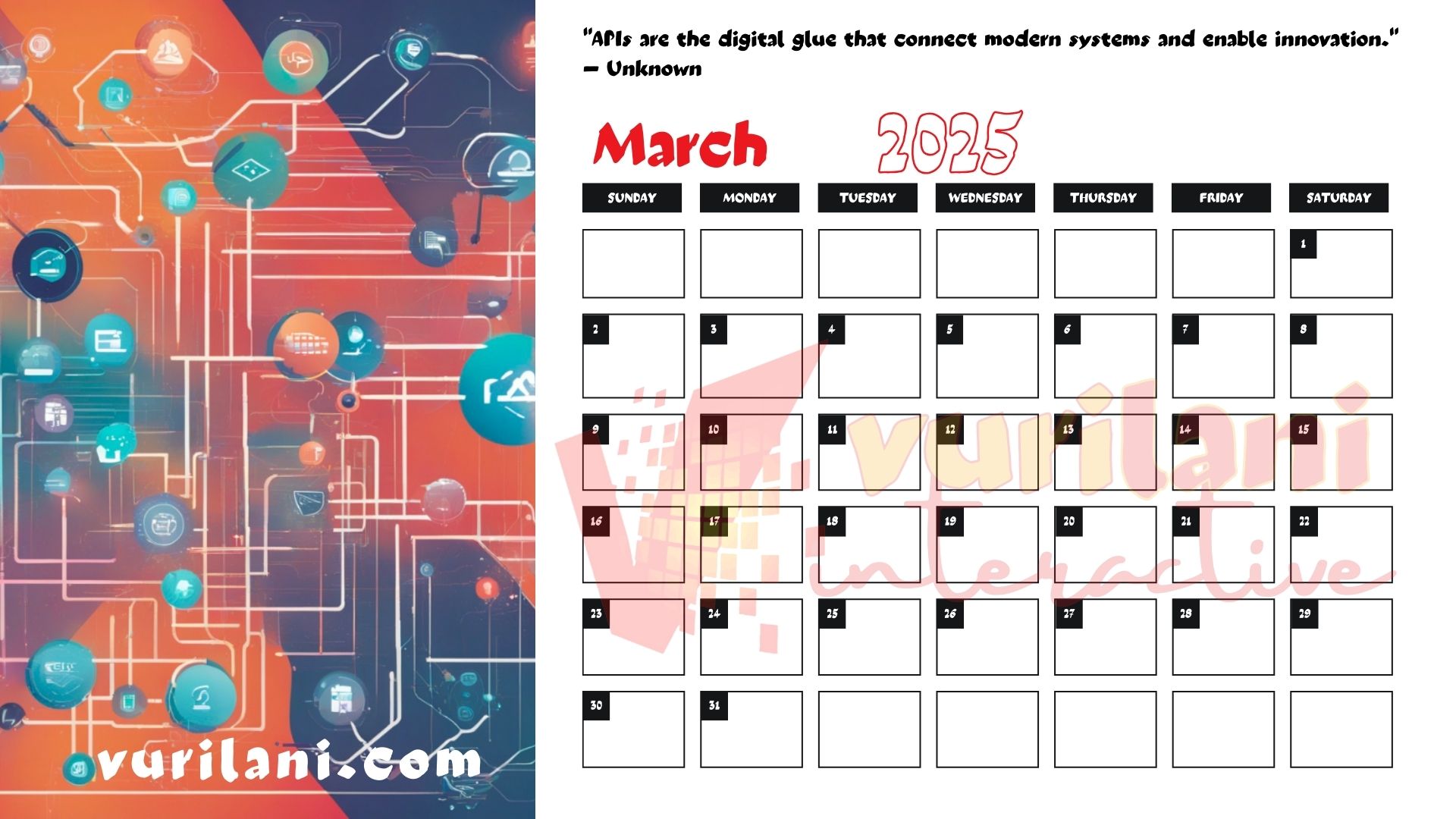 vurilani-2025calendar-mar Vurilani-2025Calendar-Mar Free 2025 Calendar