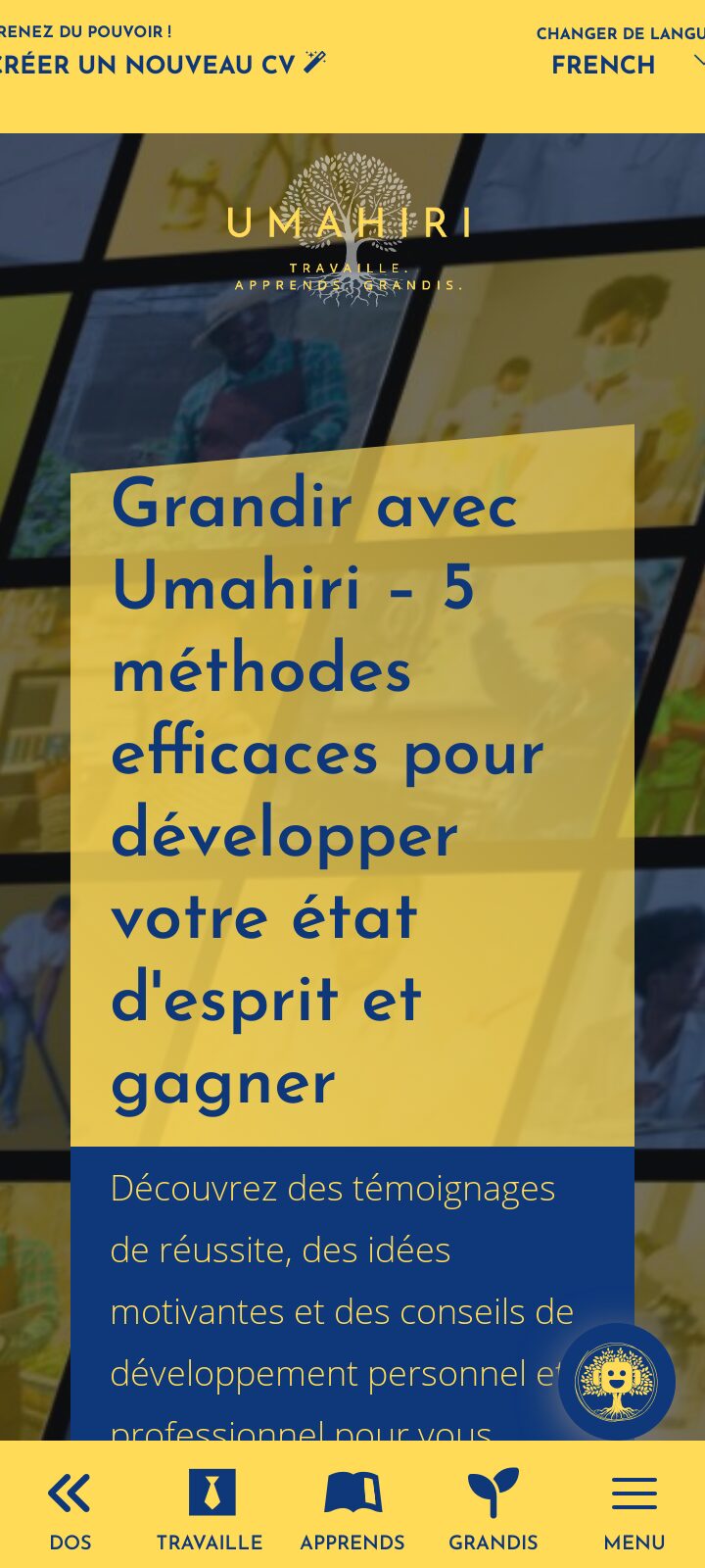 Umahiri Grow In French